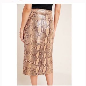 Anthropologie python midi skirt